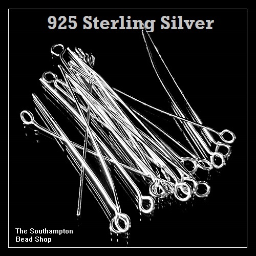 925 Silver 30mm Eye Pins